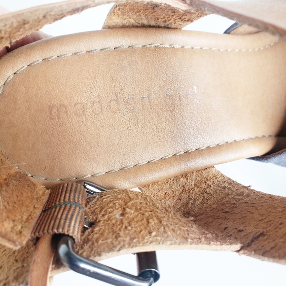 Madden Girl Mixxx Wood Platform Heels 8M - Picture 7 of 8